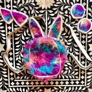 Dolls Kill Sugarbaby Rainbow Fluffy Backpack